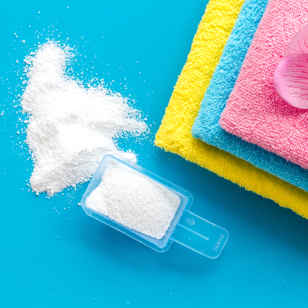 Powder Detergent On Blue Surface 600X600