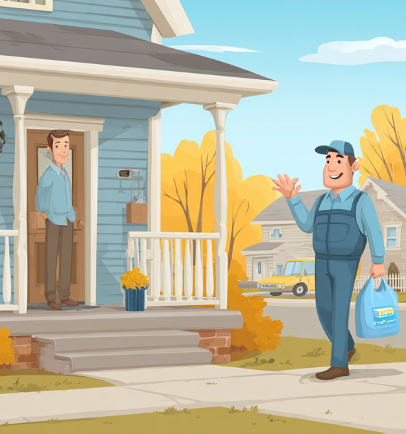 Cartoon Front Porch Wash And Fold Pros Delivery